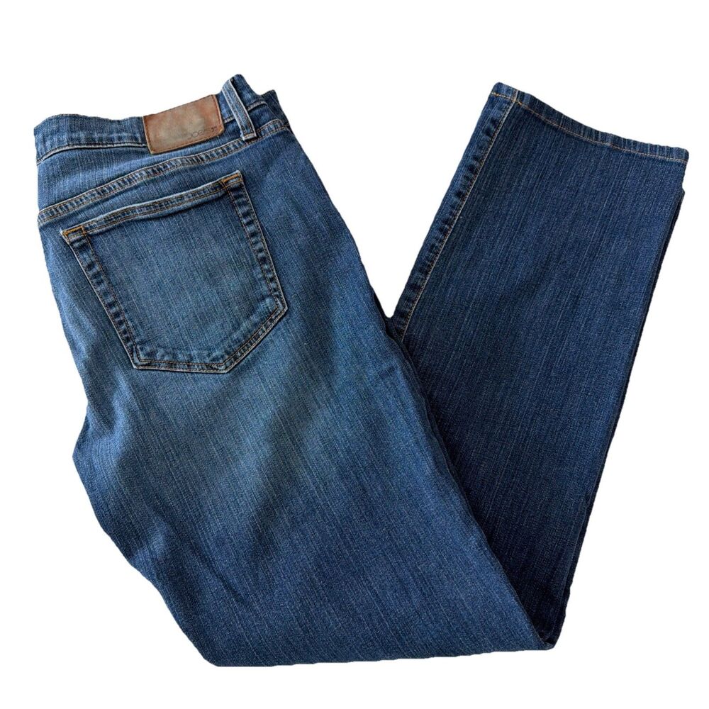Joes Jeans Mens 36x31 Brixton Straight Narrow Leg Blue Denim Whiskering Fade EUC - Picture 2 of 16